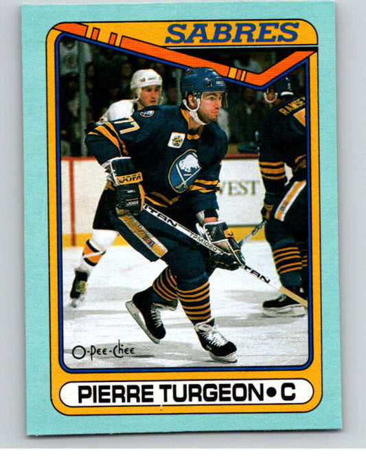 1990-91 O-Pee-Chee Box Bottoms #M Pierre Turgeon  V54695 Image 1