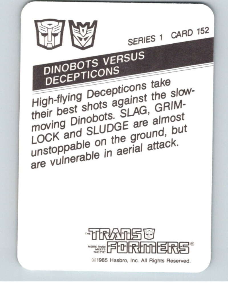 1985 Hasbro Transformers #152 Dinobots Versus Decepticons   V54770 Image 2