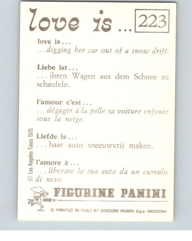 1977 Italy Panini Love Is... Albulm Sticker #223 -  V54904 Image 2