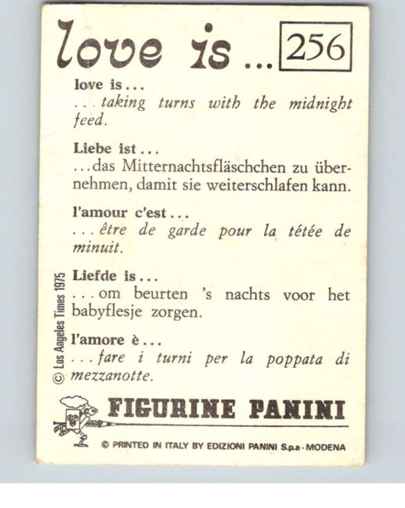 1977 Italy Panini Love Is... Albulm Sticker #256 -  V54919 Image 2