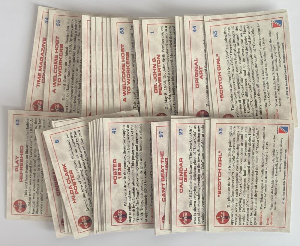 1993 The Coca-Cola Company Trading Card Lot of 44 -  VL59988 Image 2