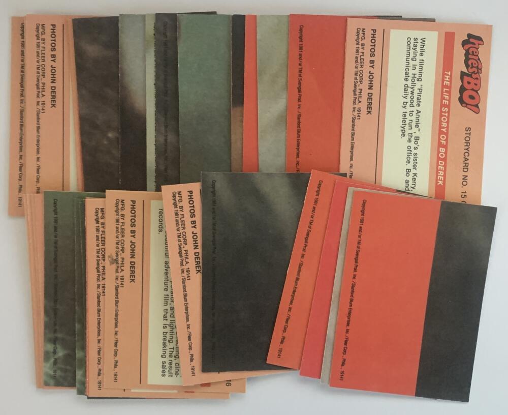 1981 Fleer Here's Bo Trading Card Lot of 34 -  VL59989 Image 2