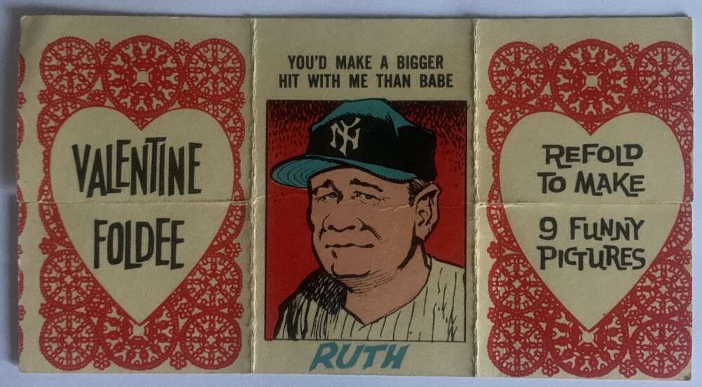 1963 Valentine Foldees #6 Babe Ruth, Grant, Ross  V54921 Image 1