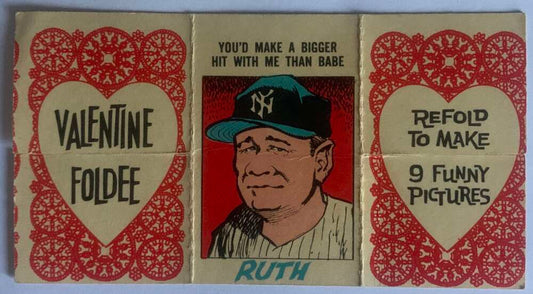 1963 Valentine Foldees #6 Babe Ruth, Grant, Ross  V54921 Image 1