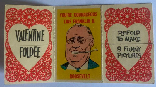 1963 Valentine Foldees #16 Roosevelt, Lincoln, Washington  V54922 Image 1
