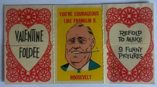 1963 Valentine Foldees #16 Roosevelt, Lincoln, Washington  V54923 Image 1