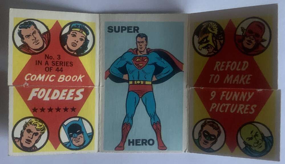 1966 Topps Comic Book Foldees #3 Super Hero, Lady, Marshall  V54928 Image 1