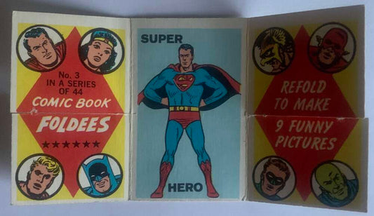1966 Topps Comic Book Foldees #3 Super Hero, Lady, Marshall  V54928 Image 1