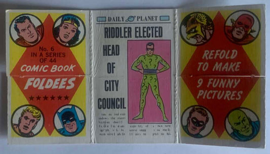 1966 Topps Comic Book Foldees #6 Riddler, Bear, Slugger  V54932 Image 1