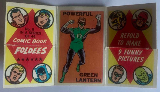 1966 Topps Comic Book Foldees #8 Green Lantern, Frankenstein, Beauty  V54933 Image 1