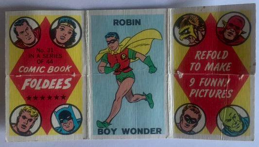 1966 Topps Comic Book Foldees #31 Robin Boy Wonder, Franklin, Robot  V54938 Image 1
