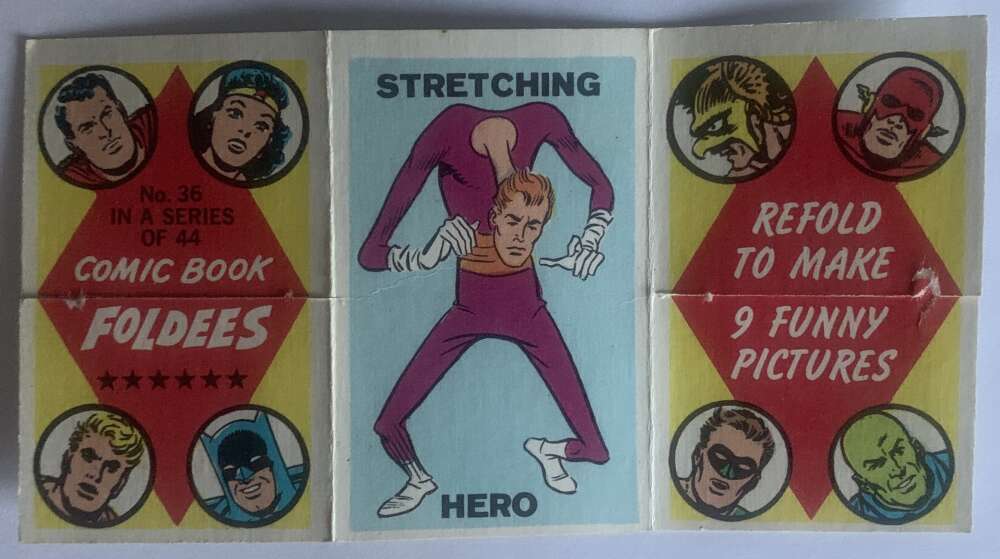 1966 Topps Comic Book Foldees #36 Hero, Bicyclist, Pianist  V54939 Image 1