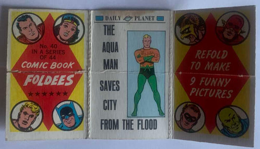 1966 Topps Comic Book Foldees #40 Aqua Man, Starlet, Monster  V54941 Image 1