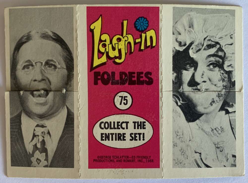 1968 Topps Laugh-in Foldees #75 Johnson, Buzzi, Worley V54942 Image 2