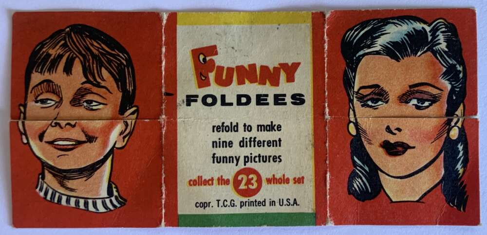 1948 Topps Funny Foldees #23 Here Are Three Friends  V54944 Image 1