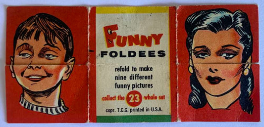 1948 Topps Funny Foldees #23 Here Are Three Friends  V54944 Image 1