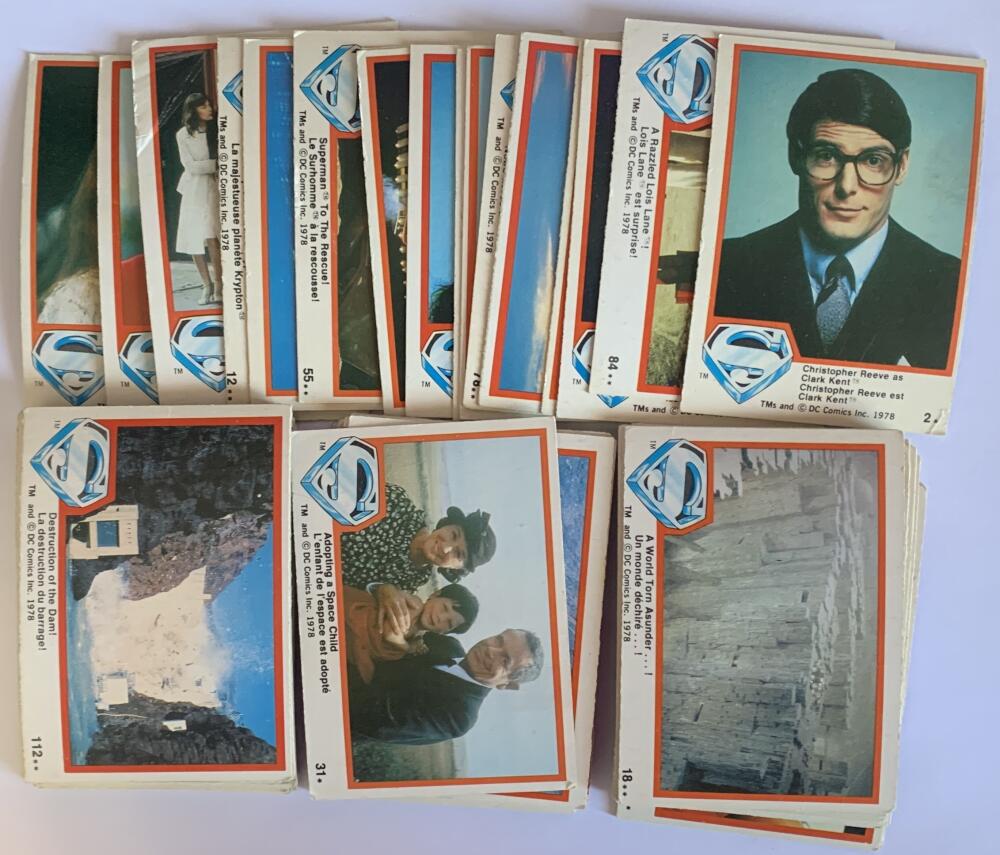 1978 O-Pee-Chee Superman The Movie Trading Card Lot of 83-  VL59991 Image 1