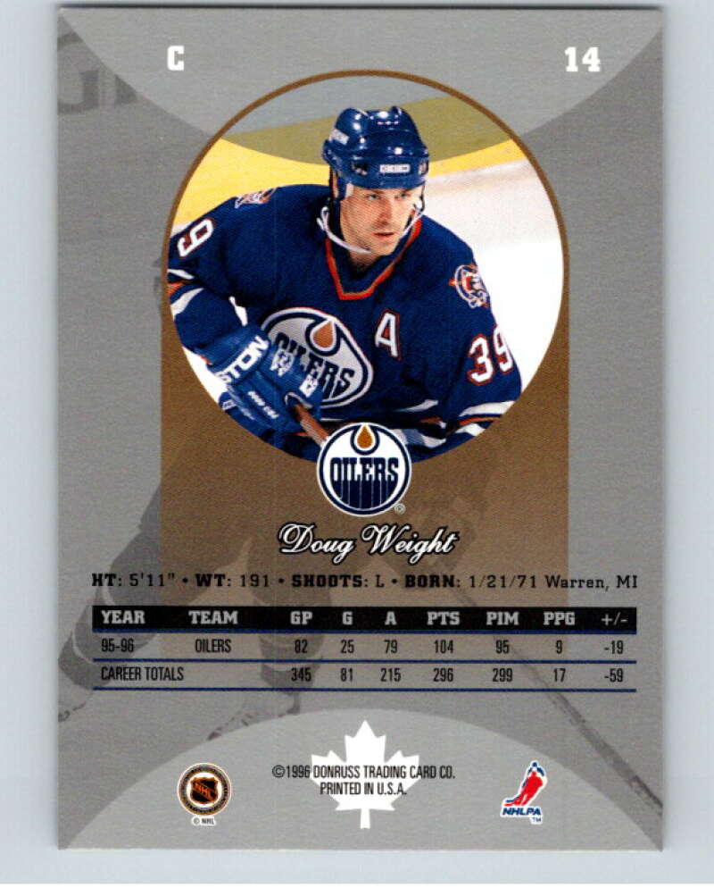 1996-97 Donruss Canadian Ice #14 Doug Weight  Edmonton Oilers  V55302 Image 2