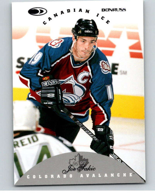 1996-97 Donruss Canadian Ice #74 Joe Sakic  Colorado Avalanche  V55362 Image 1
