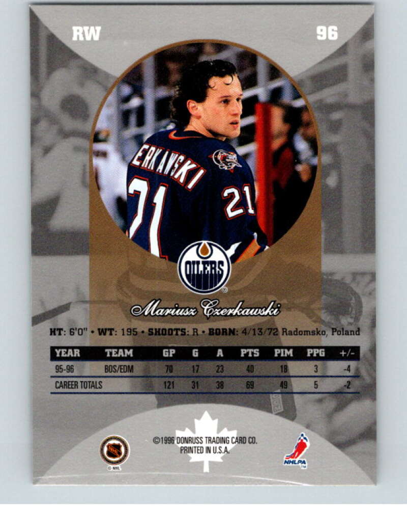 1996-97 Donruss Canadian Ice #96 Mariusz Czerkawski  Edmonton Oilers  V55384 Image 2