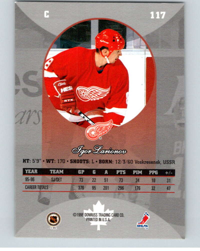 1996-97 Donruss Canadian Ice #117 Igor Larionov  Detroit Red Wings  V55405 Image 2