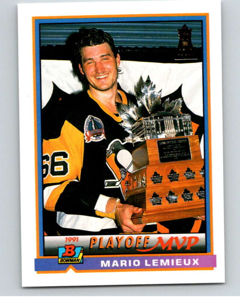 1991-92 Bowman #425 Mario Lemieux Smythe  Image 1