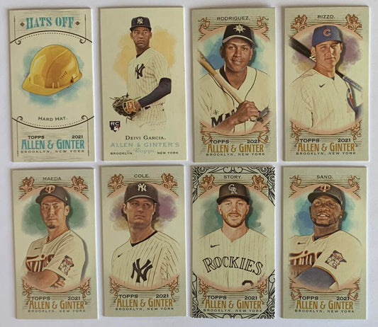 2021 Topps Allen and Ginter Mini Baseball Lot of 8 cards - V55608 Image 1