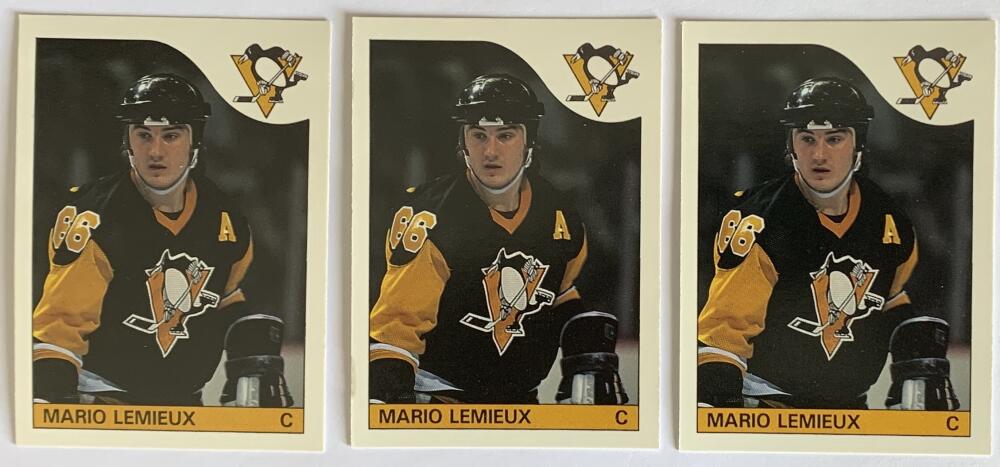 1992-93 O-Pee-Chee #292 Mario Lemieux 85 Hockey Card Lot of 3 cards - V55615 Image 1