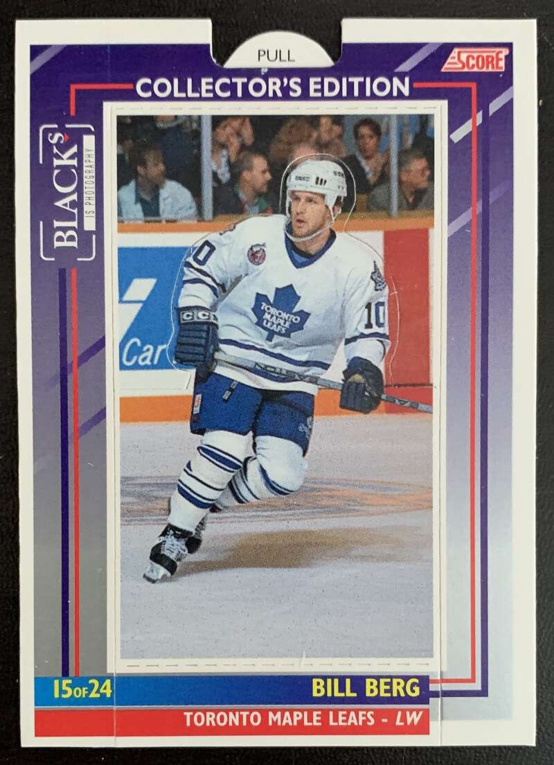 1993-94 Maple Leafs Score Black's #15 Bill Berg  V56155 Image 1