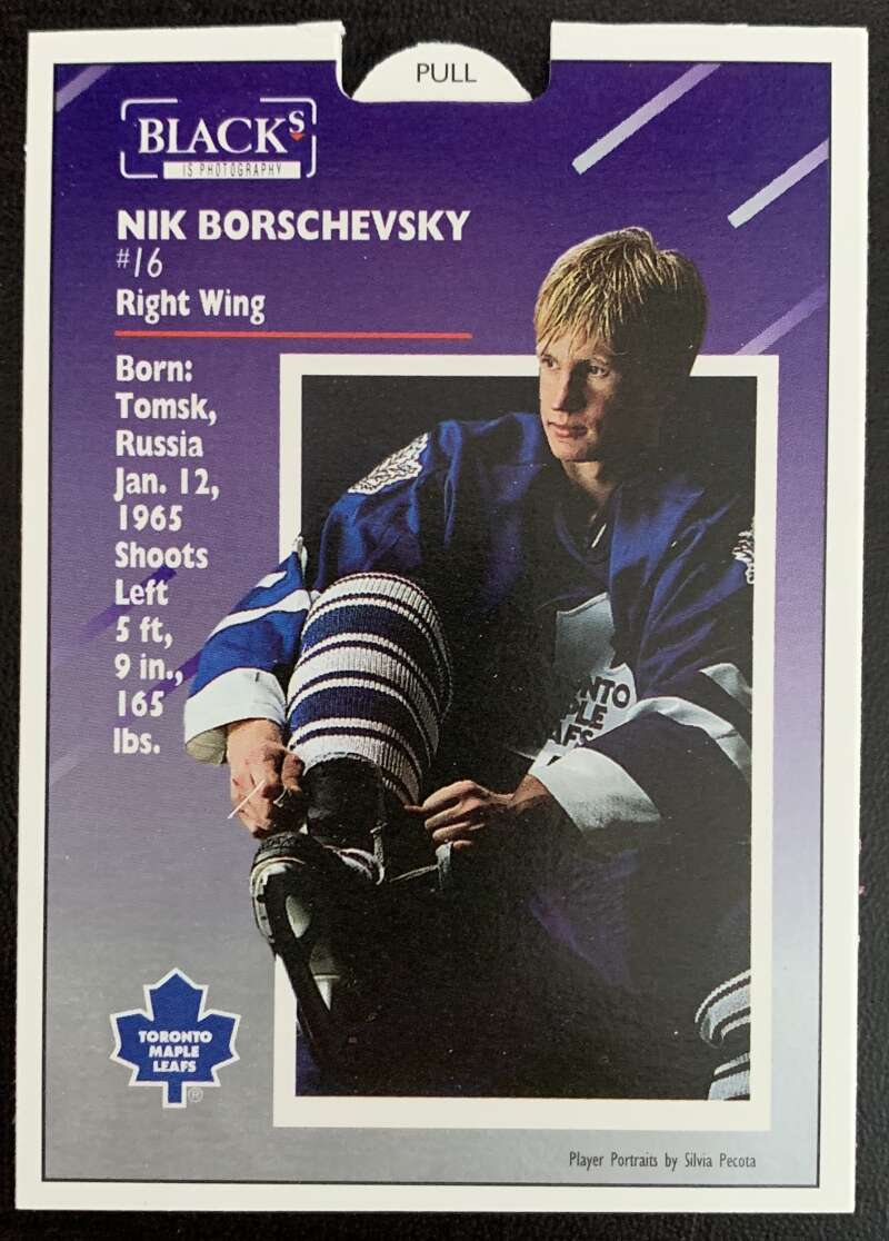 1993-94 Maple Leafs Score Black's #18 Nikolai Borchevsky  V56246 Image 2