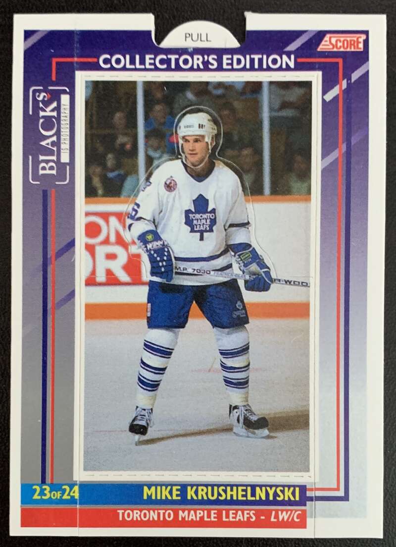 1993-94 Maple Leafs Score Black's #23 Mike Krushelnyski V56313 Image 1