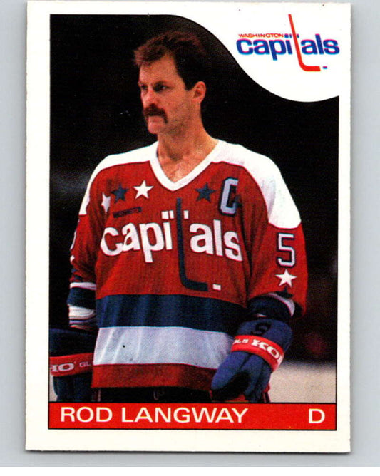 1985-86 O-Pee-Chee #8 Rod Langway  Washington Capitals  V56334 Image 1