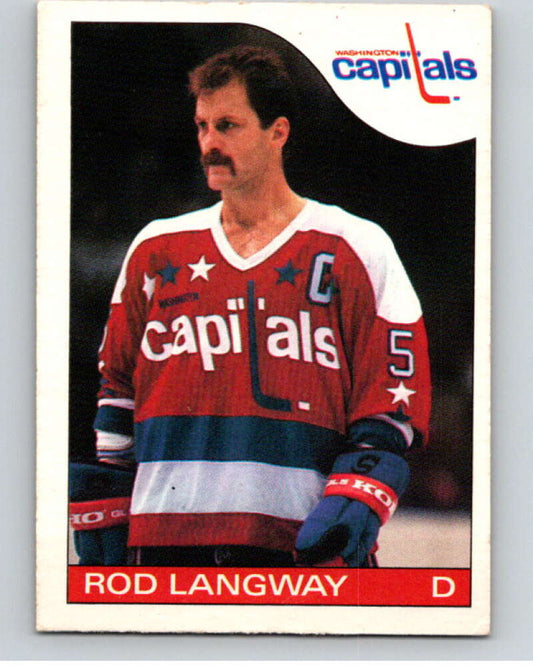 1985-86 O-Pee-Chee #8 Rod Langway  Washington Capitals  V56335 Image 1