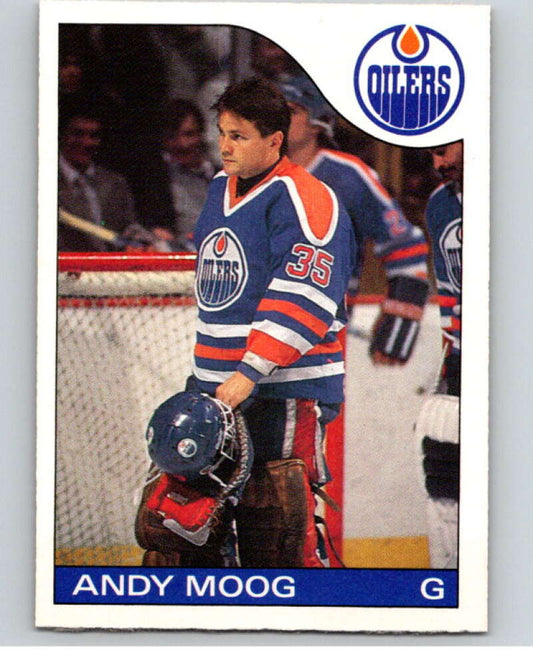 1985-86 O-Pee-Chee #12 Andy Moog  Edmonton Oilers  V56341 Image 1