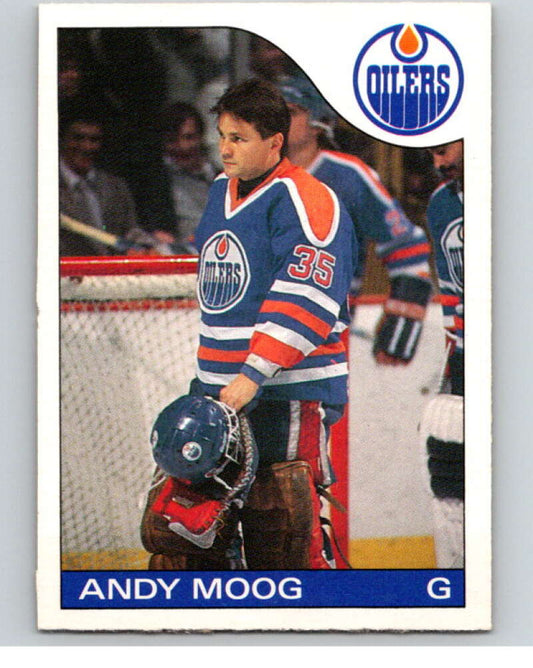 1985-86 O-Pee-Chee #12 Andy Moog  Edmonton Oilers  V56343 Image 1