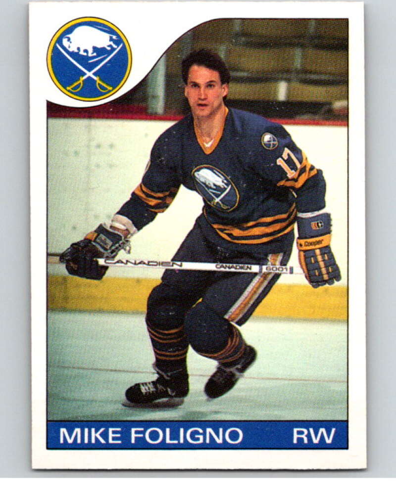 1985-86 O-Pee-Chee #17 Mike Foligno  Buffalo Sabres  V56358 Image 1