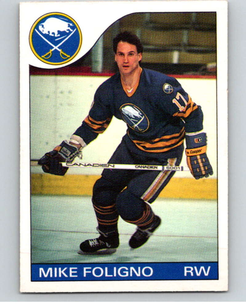 1985-86 O-Pee-Chee #17 Mike Foligno  Buffalo Sabres  V56359 Image 1