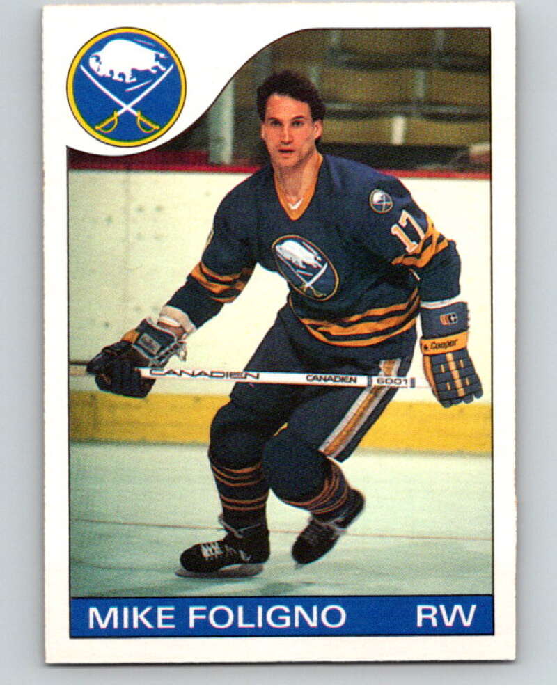 1985-86 O-Pee-Chee #17 Mike Foligno  Buffalo Sabres  V56360 Image 1