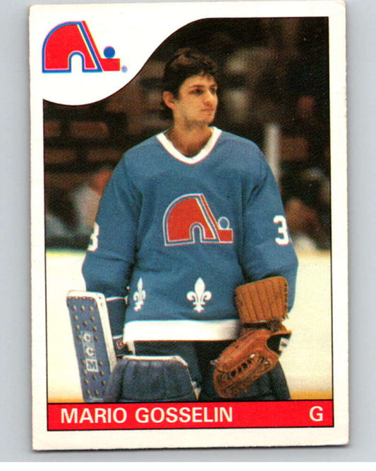 1985-86 O-Pee-Chee #18 Mario Gosselin RC Rookie Nordiques  V56362 Image 1
