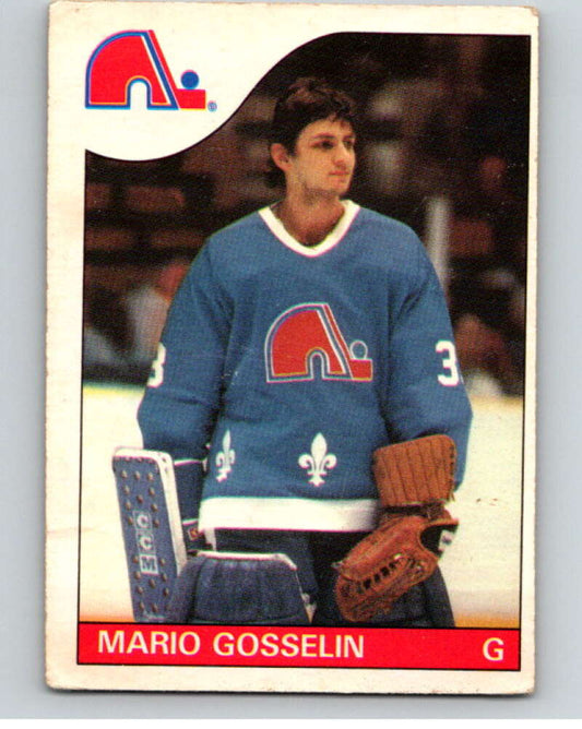 1985-86 O-Pee-Chee #18 Mario Gosselin RC Rookie Nordiques  V56364 Image 1