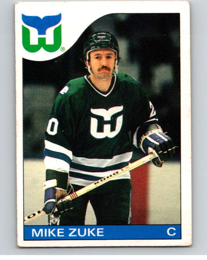 1985-86 O-Pee-Chee #19 Mike Zuke  Hartford Whalers  V56365 Image 1