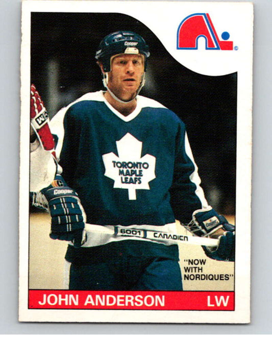 1985-86 O-Pee-Chee #20 John Anderson  Quebec Nordiques  V56366 Image 1