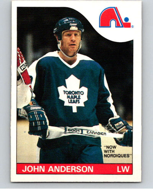 1985-86 O-Pee-Chee #20 John Anderson  Quebec Nordiques  V56367 Image 1