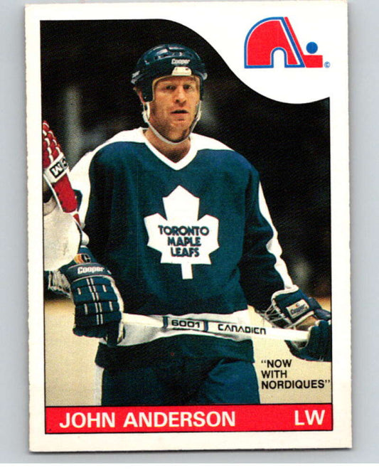 1985-86 O-Pee-Chee #20 John Anderson  Quebec Nordiques  V56368 Image 1