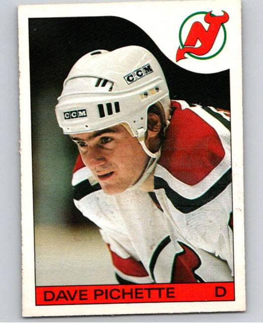 1985-86 O-Pee-Chee #21 Dave Pichette  New Jersey Devils  V56370 Image 1