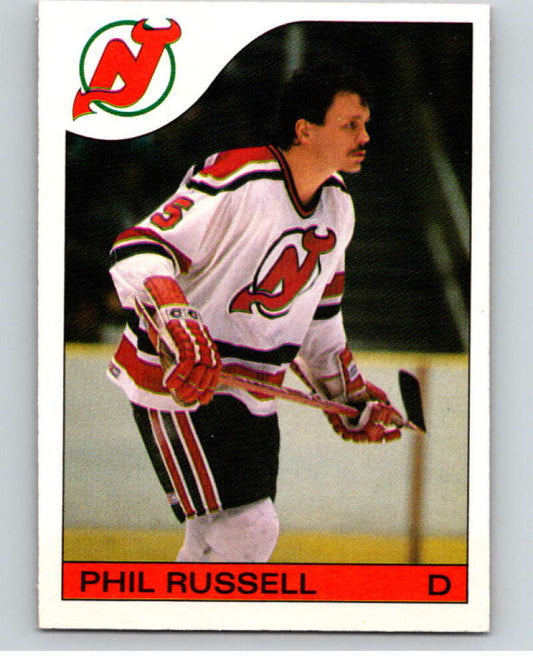 1985-86 O-Pee-Chee #30 Phil Russell  New Jersey Devils  V56401 Image 1