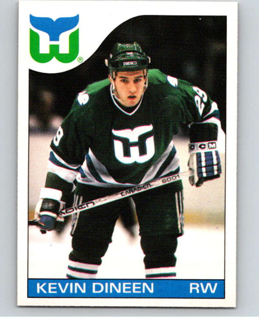 1985-86 O-Pee-Chee #34 Kevin Dineen  RC Rookie Hartford Whalers  V56408 Image 1
