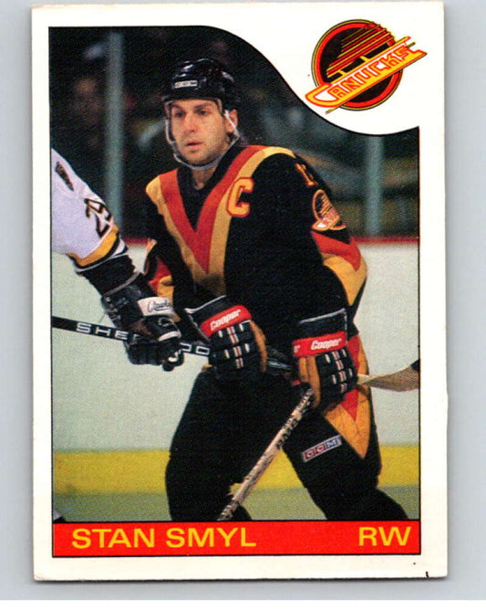 1985-86 O-Pee-Chee #68 Stan Smyl  Vancouver Canucks  V56479 Image 1