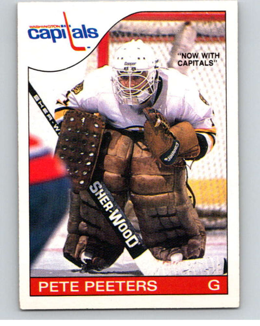 1985-86 O-Pee-Chee #75 Pete Peeters  Washington Capitals  V56498 Image 1