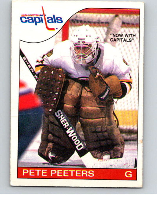 1985-86 O-Pee-Chee #75 Pete Peeters  Washington Capitals  V56499 Image 1